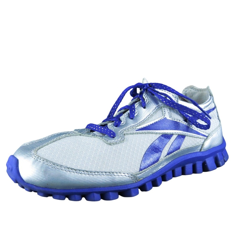 Reebok Realflex Men Sneaker‎ Shoes Size 6.5 Medium Silver Synthetic Lace Up